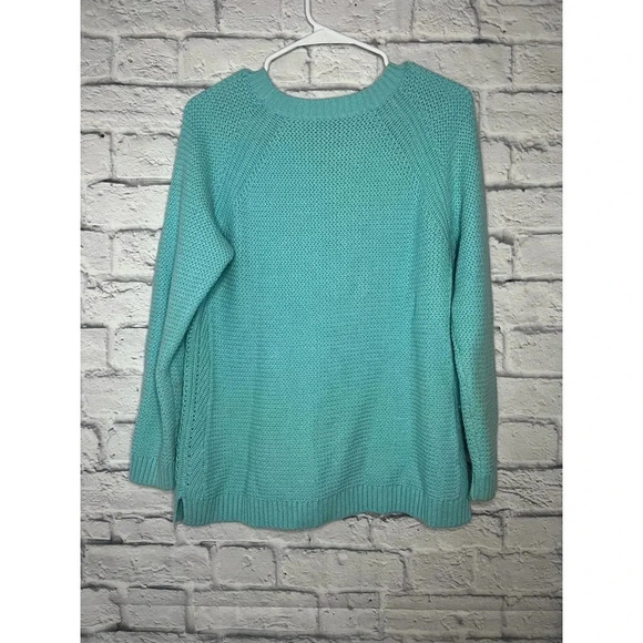 Talbots Crew Neck Lambswool Blend knit pullover Sweater Size Petite L - Picture 4 of 5